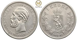 1 krone 1881 Oscar II. Kv.01