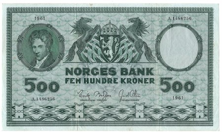 500 kroner 1961 A.1486256. Kv.1
