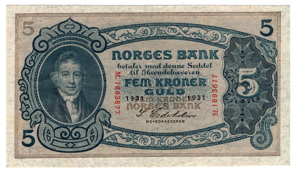 5 kroner 1931 M.1893677 Kv.01