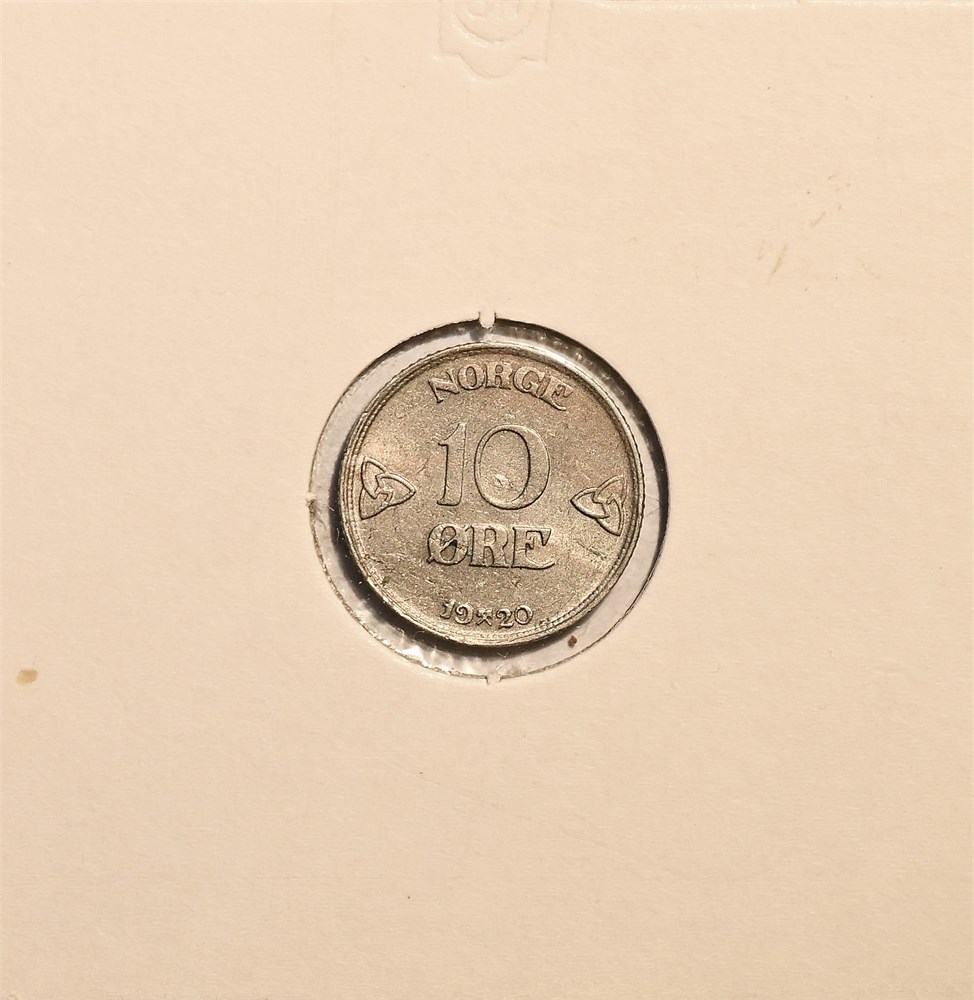 Norge 10 øre 1920 kv. 1+