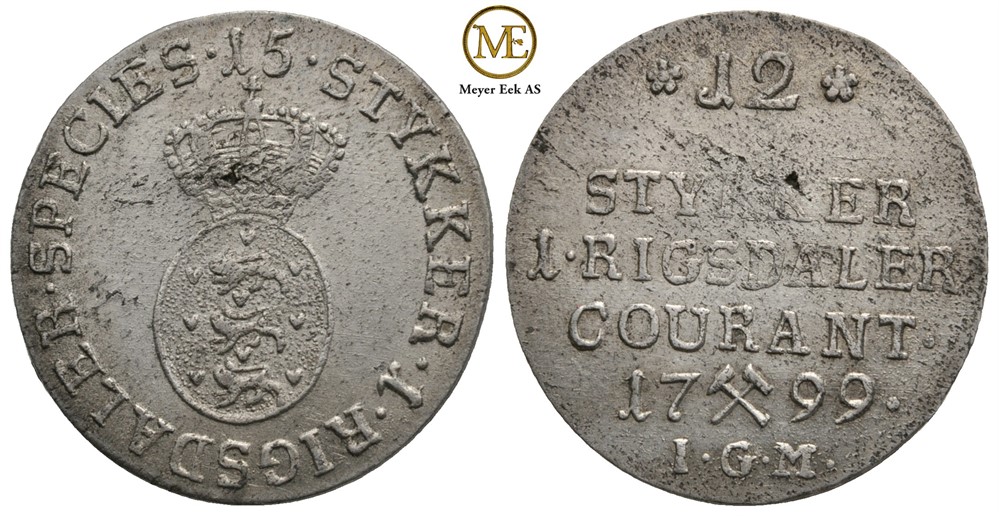 8 skilling 1799 Christian VII. Kv.1+