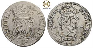 1 mark 1687 Christian V. Kv.1/1+