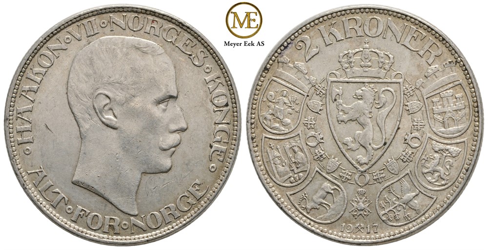 2 kroner 1917 Haakon VII. Kv.01