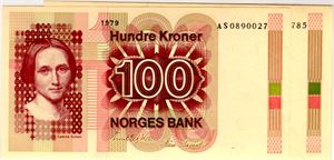 100 kroner 1979 AN og AS Kv.0