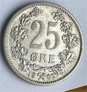 25 øre 1902 Kv.1+