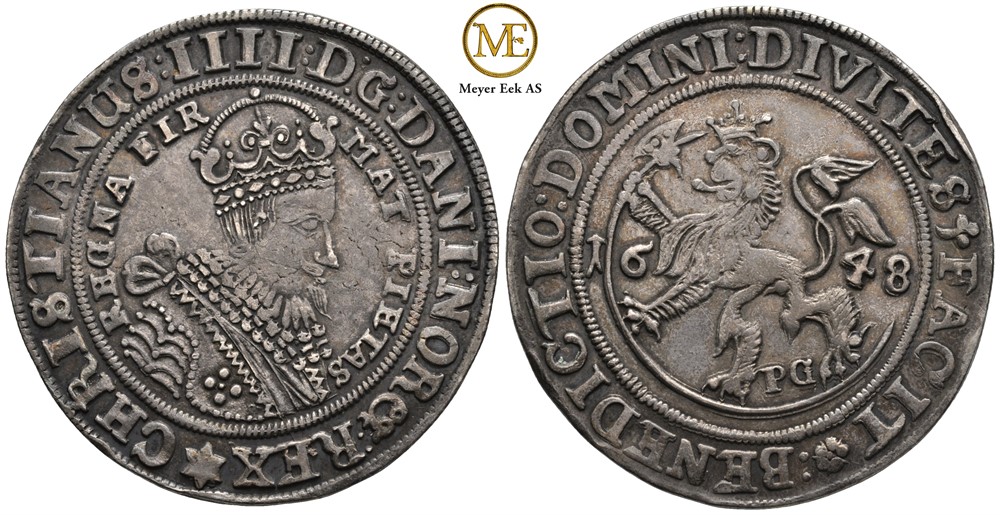 Speciedaler 1648 Christian IV. Kv.1+/01