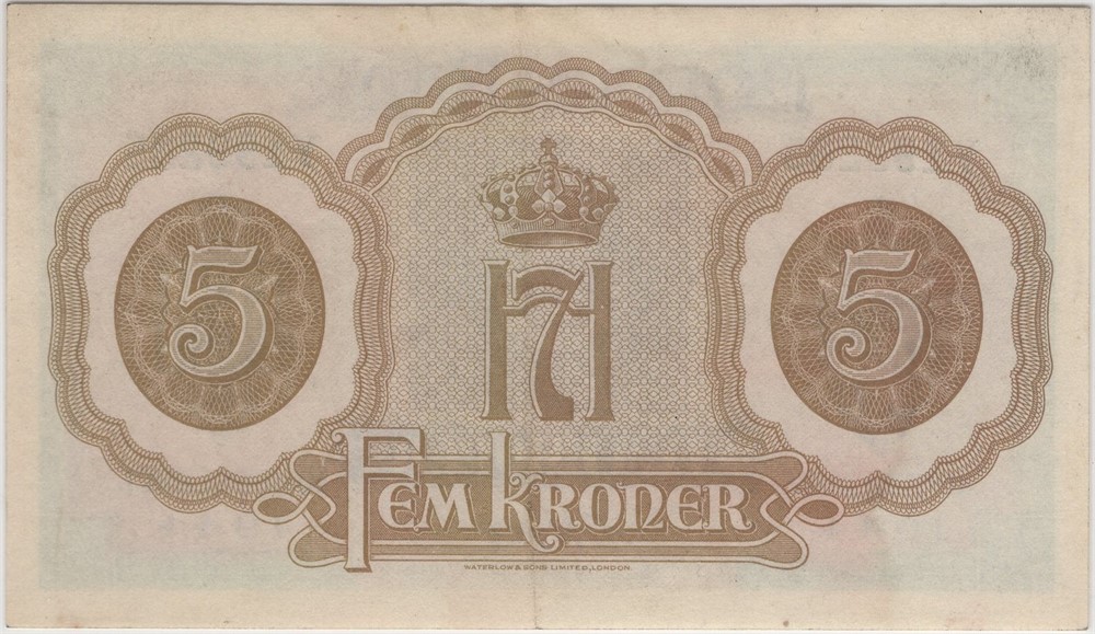 5 kroner 1944 Y.199285. Kv.01