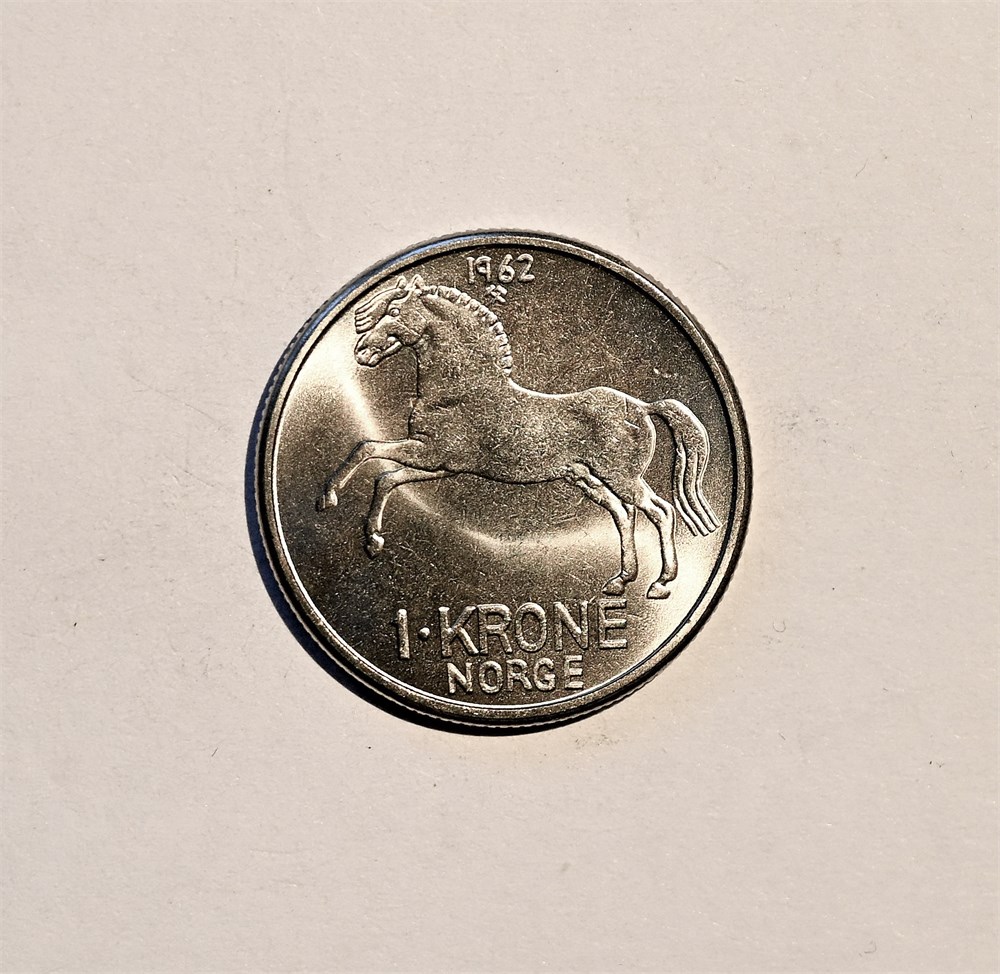 Norge 1 krone 1962 kv. 0
