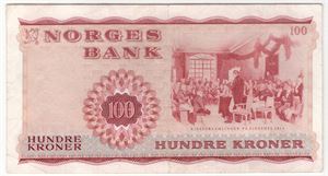 100 kroner 1969 M. Lavt opplag. Kv.1+