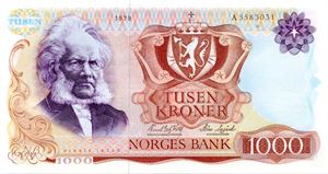 1000 kroner 1978 A ex. Skilling