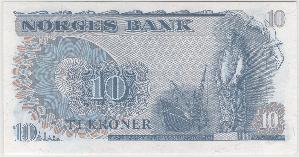 10 kroner 1972 QI. Erstatningsseddel. Kv.0