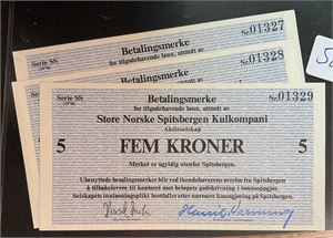 5 kr 1978 SS 3 i rekke kv 0 spitsbergen