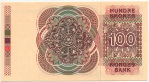 100 kroner 1977 QE erstatningsseddel. Kv.0