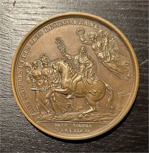 Bonaparte medalje fra Campo Formio traktaten 1797. Kv.01