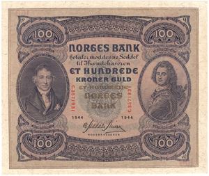 100 kroner 1944 C.3571931. Kv.01