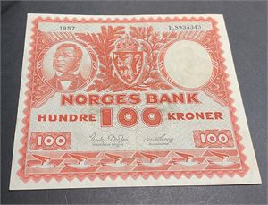 100 kr 1957 E kv 1