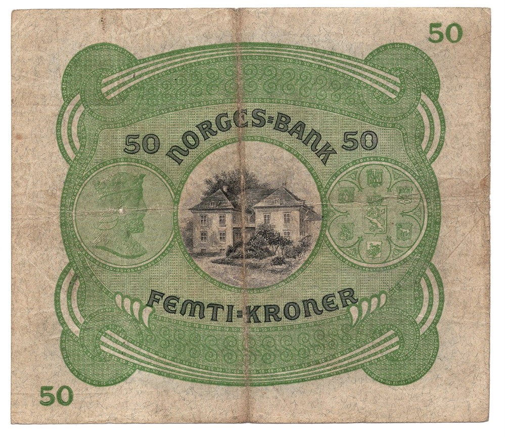 50 kroner 1915 A.2020516. R-seddel. Kv.1