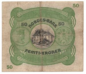50 kroner 1915 A.2020516. R-seddel. Kv.1