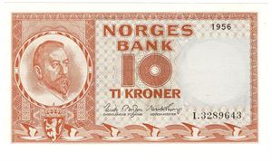 10 kroner 1956 I. Kv.0