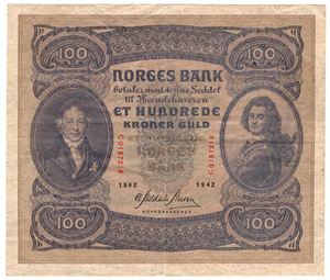 100 kroner 1942 C. Kv.1