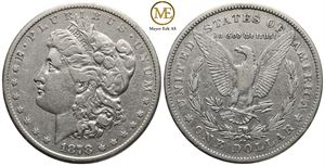 Morgan dollar 1878 CC. Kv.1+