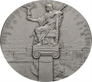 Deltakermedalje OL i Stockholm 1912. Kv.0/01