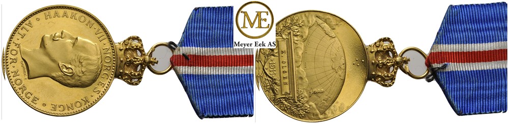 Sydpolmedaljen i gull tildelt Karenius Olsen i 1912