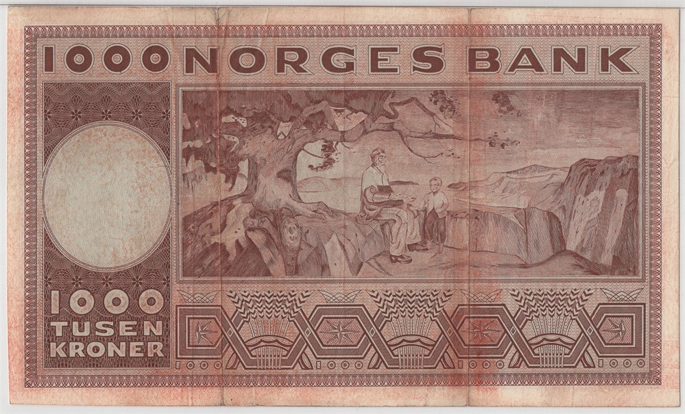1000 kroner 1974 G.2008960 Erstatningsseddel. Kv.1