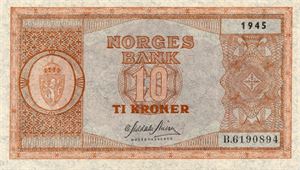 10 kroner 1945 B