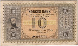 10 kroner 1897 B.8939764. RR. Kv.1