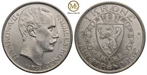 1 krone 1908 p/p Haakon VII. Kv.0