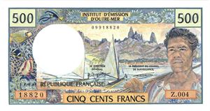 New Caledonia 500 Francs 1969-1992. P.60e. Kv.0