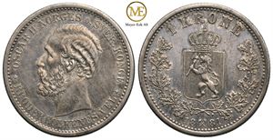 1 krone 1881 Oscar II. Kv.01