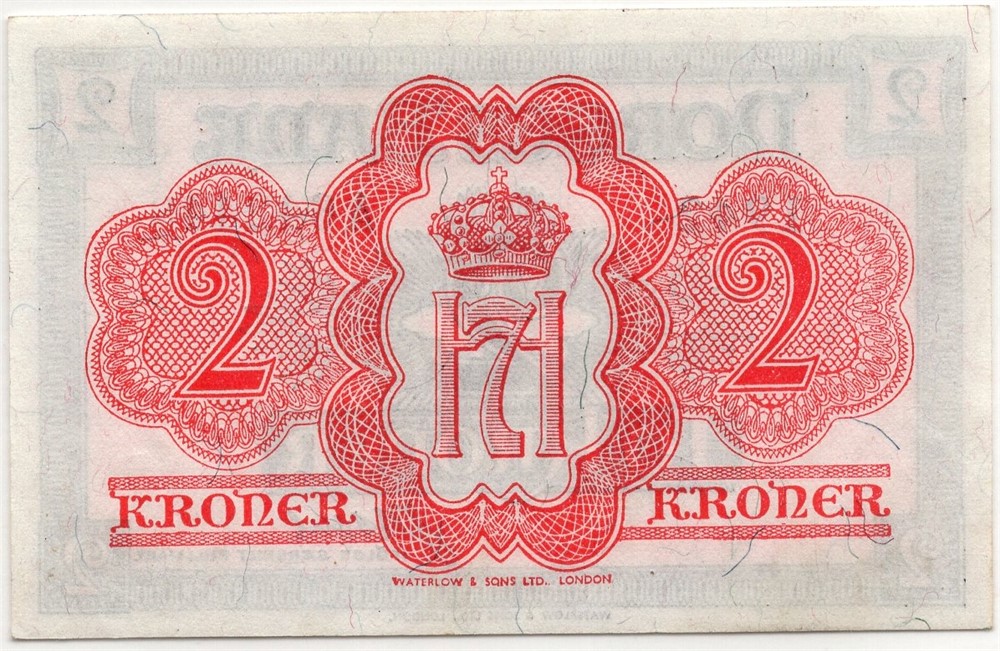 2 kroner 1942 A.642448. London Utg. Kv.0