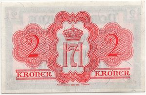 2 kroner 1942 A.642448. London Utg. Kv.0