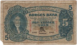 5 kroner 1902 A.5169489. Kv.1-/2