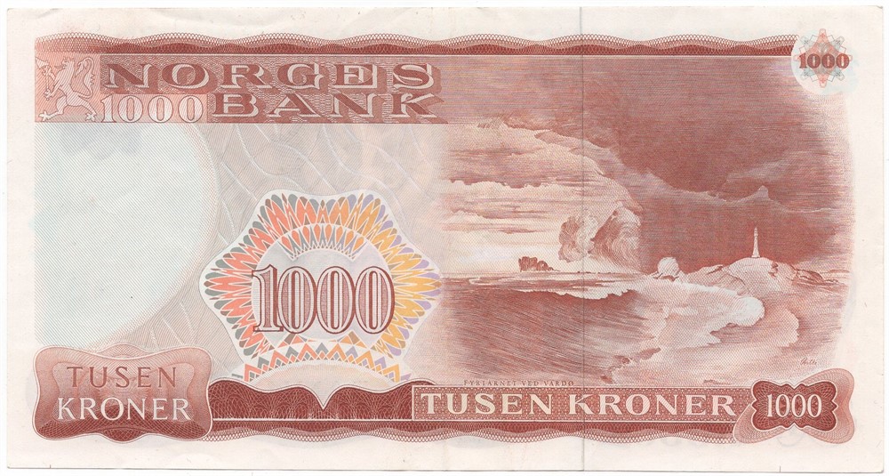 1000 kroner 1975 A.2361495. Kv.1+