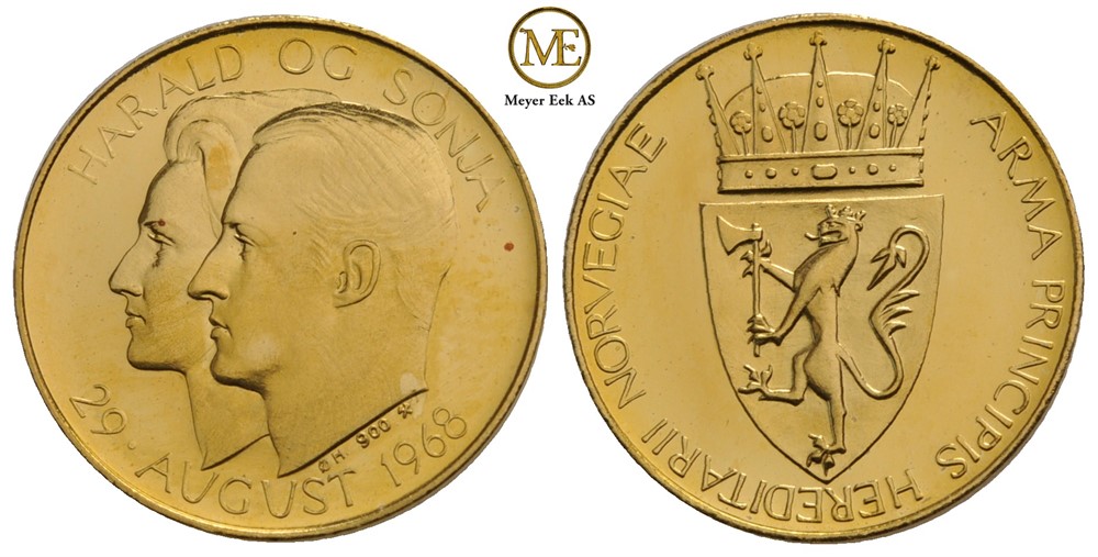 Harald og Sonja medalje i gull 1968. Kv.0