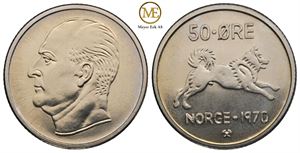 50 øre 1970 Olav V. Prakteksemplar