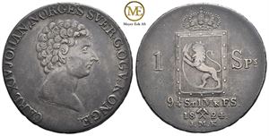 Speciedaler 1824  Carl XIV Johan. Kv.1+/01