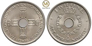 1 krone 1946 Haakon VII. Kv.0