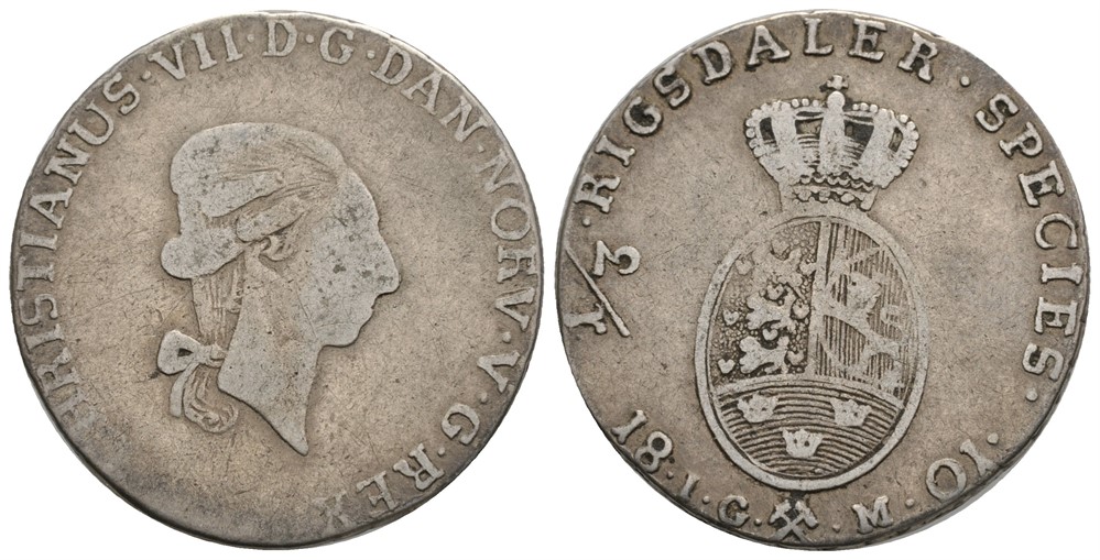 1/3 Speciedaler 1801 Christian VII. Kv.1