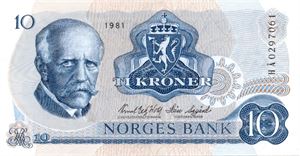 10 kroner 1981 HÅ erstatning