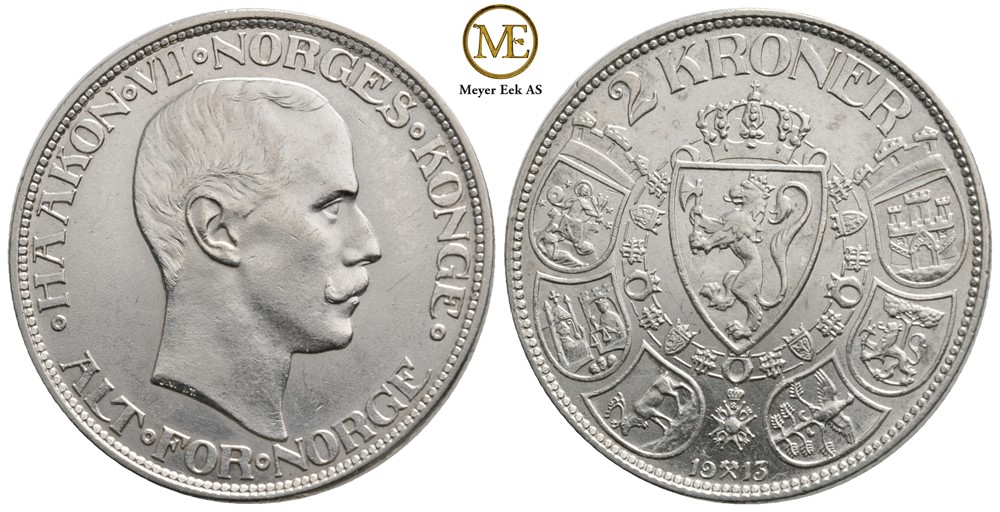 2 kroner 1913 Haakon VII. Kv.0
