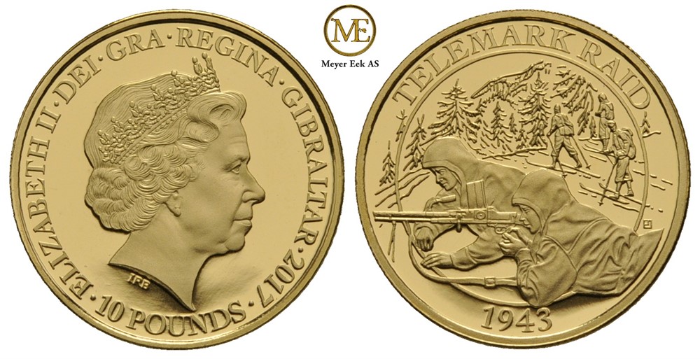 10 pound 2017 Gibraltar. Proof