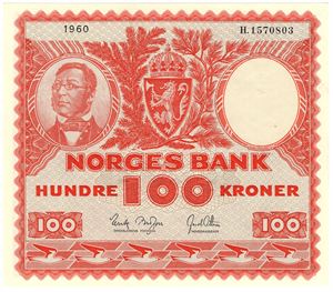 100 kroner 1960 H.1570803. Kv.0