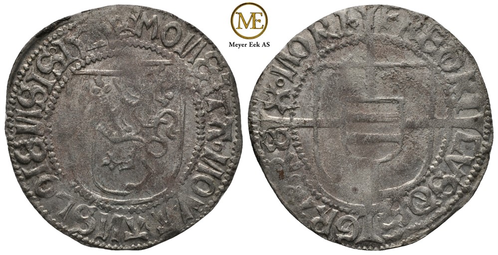 Skilling 1525 Frederik I (1524-1533) Kv.01