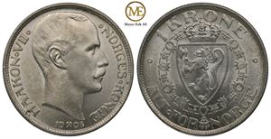 1 krone 1908 u/p Haakon VII. Kv.0