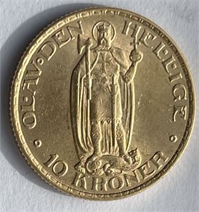 10 kroner 1910 gull Kv.0/01