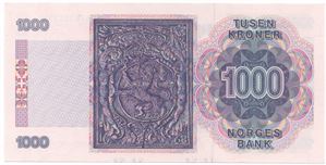 1000 kroner 1990. Kv.0/01